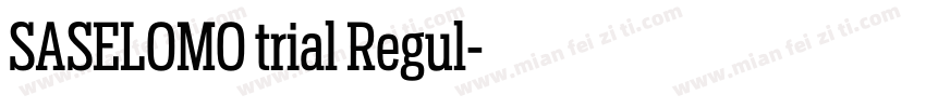 SASELOMO trial Regul字体转换